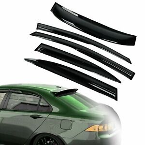 5X Window Visor & Rear Roof Visor For Honda Civic 4DR Sedan Mugen Style Wavy