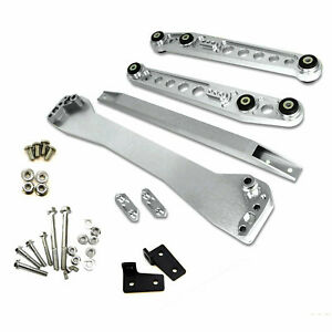 Rear Lower Control Arm+ Subframe Brace +Tie Bar For 96-00 Honda Civic EK Sliver