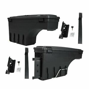 Left&Right Pair Lockable Storage Truck Bed Tool Box For Dodge Ram 1500 2500 3500