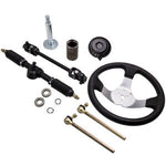 Steering Wheel Assembly Kit Fit For 110cc Go Kart Tie Rod Rack Adjustable Shaft