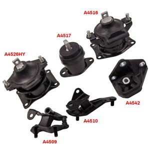 6x Engine Motor Trans Mounts For Honda Accord 2.4L 03-07 Automatic Trans A4516