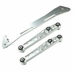 Siliver Rear Lower Control Arm Subframe Brace Tie Bar Kit For Honda Civic 92-95