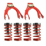 0"-3" Scaled Coilover Front Camber Suspension Kit For 88-91 Honda Civic Crx Red