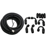 20Feet 6AN Stainless Steel Braided Fuel Line + 10PCS Swivel Fitting Hose End